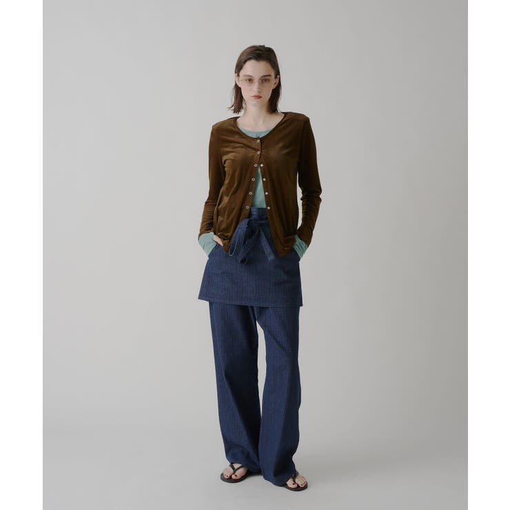 【Kastane】STRIPE DENIM SLACKER PANTS | PAL GROUP OUTLET | 詳細画像11 