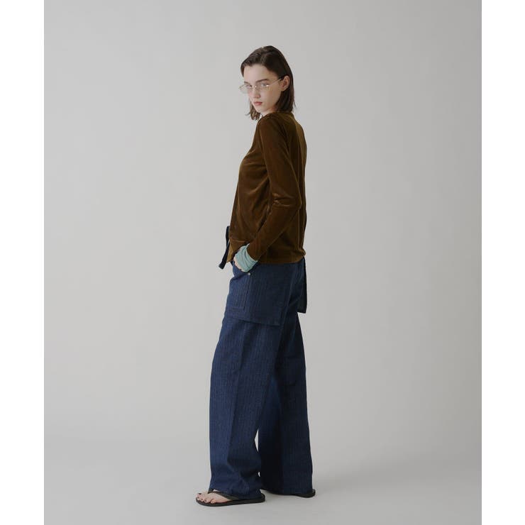 【Kastane】STRIPE DENIM SLACKER PANTS | PAL GROUP OUTLET | 詳細画像13 