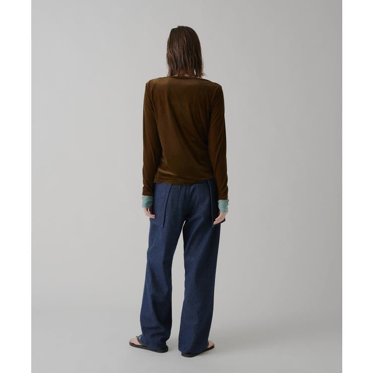 【Kastane】STRIPE DENIM SLACKER PANTS | PAL GROUP OUTLET | 詳細画像14 