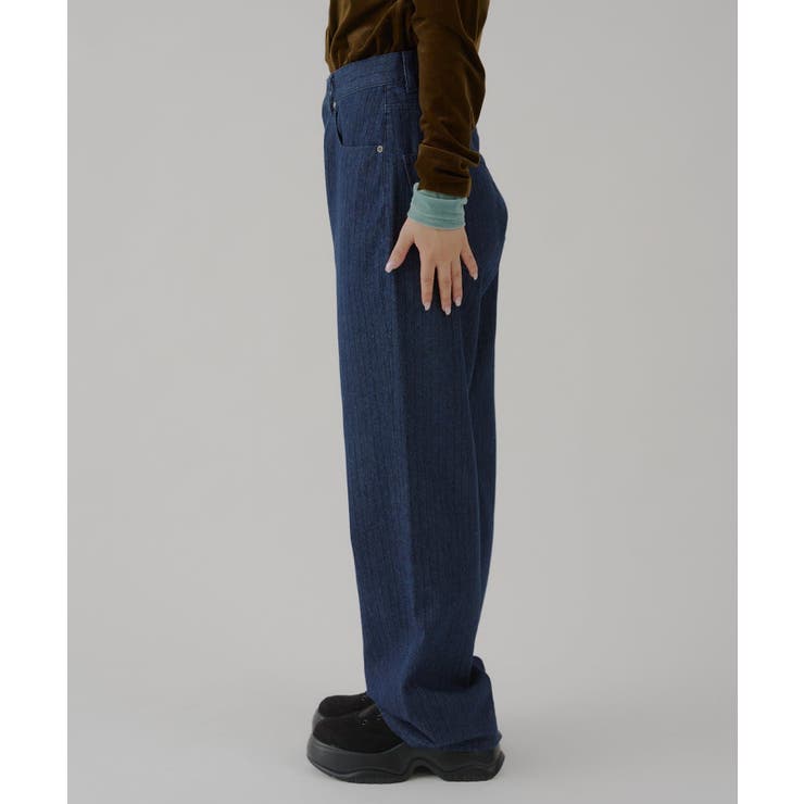 【Kastane】STRIPE DENIM SLACKER PANTS | PAL GROUP OUTLET | 詳細画像24 