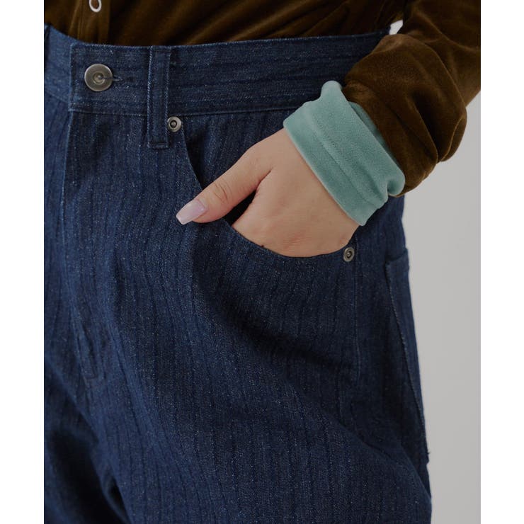 【Kastane】STRIPE DENIM SLACKER PANTS | PAL GROUP OUTLET | 詳細画像26 