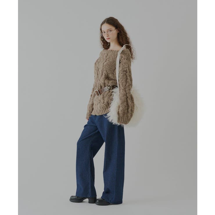 【Kastane】STRIPE DENIM SLACKER PANTS | PAL GROUP OUTLET | 詳細画像5 