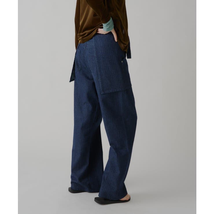 【Kastane】STRIPE DENIM SLACKER PANTS | PAL GROUP OUTLET | 詳細画像7 