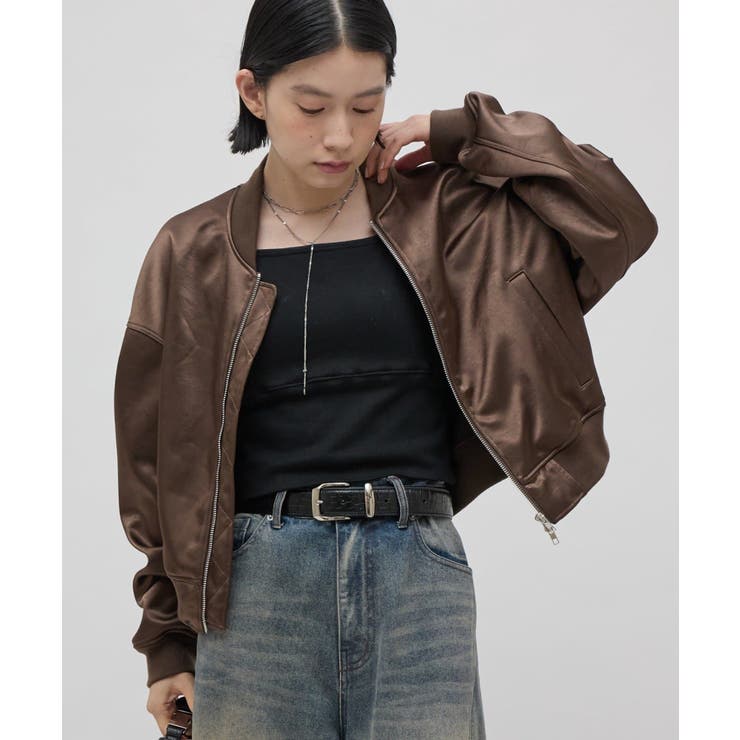 【Lui's】サテンボンディングダブルZIP MA-1 | PAL GROUP OUTLET | 詳細画像6 
