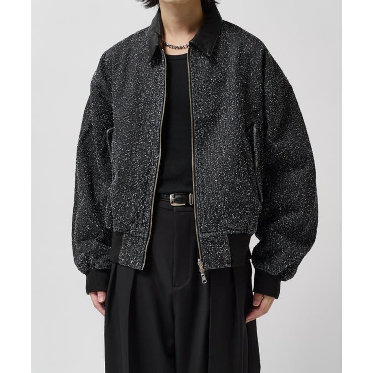 BK | 【Lui's】Uneven Denim Bomber | PAL GROUP OUTLET