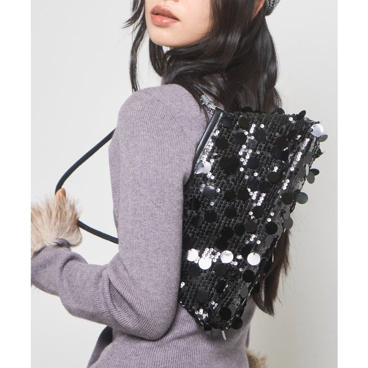 BLK | 【WHO'S WHO gallery】スパンコールショルダーバッグ | PAL GROUP OUTLET