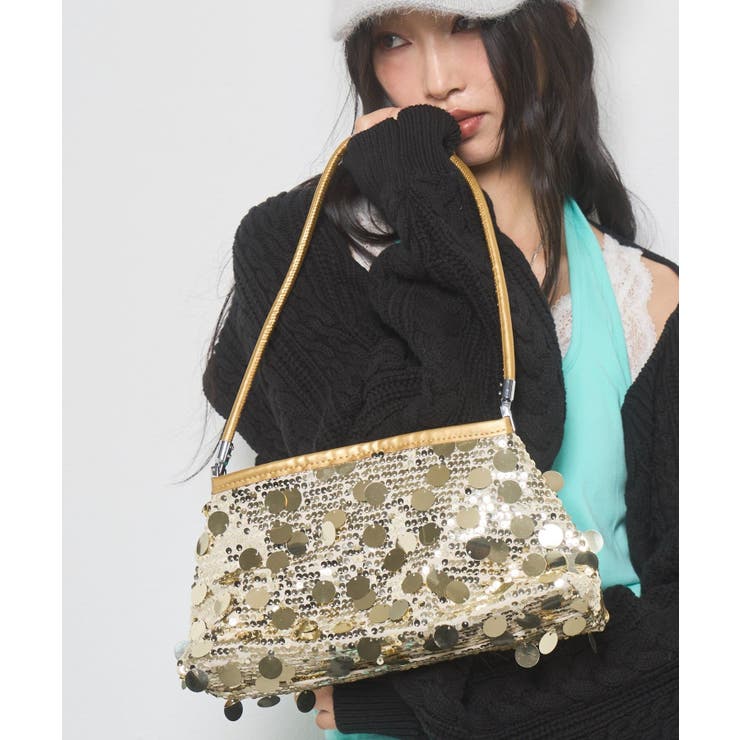 GLD | 【WHO'S WHO gallery】スパンコールショルダーバッグ | PAL GROUP OUTLET