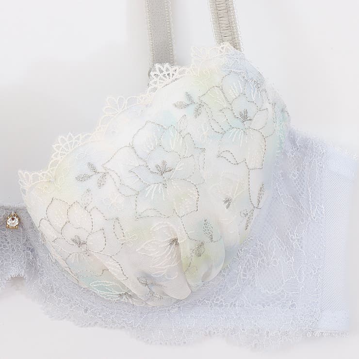 【EFカップ】水彩プリントローズ刺繍 3/4カップブラ | palissee | 詳細画像16