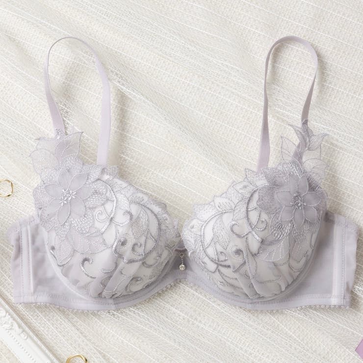 グレー | 【EFカップ】Luxury Lace  ３/４カップブラ | palissee