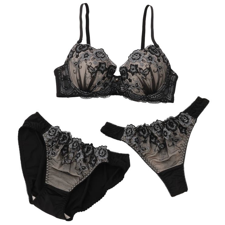 【EFカップ】パピヨンフルール ３/４モールドカップブラ＆ショーツ＋Tバック | palissee | 詳細画像11 