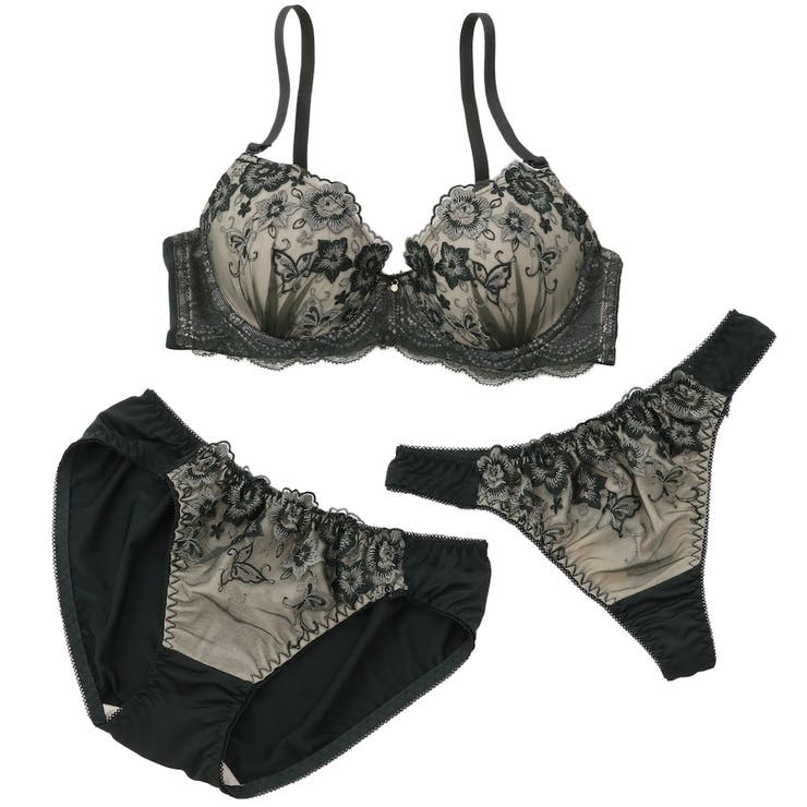 【EFカップ】パピヨンフルール ３/４モールドカップブラ＆ショーツ＋Tバック | palissee | 詳細画像12 