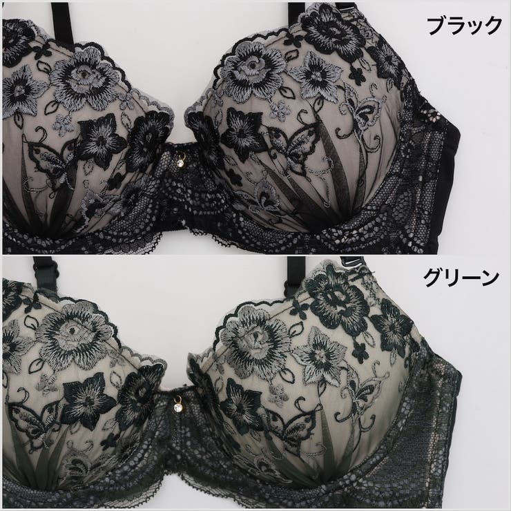 【EFカップ】パピヨンフルール ３/４モールドカップブラ＆ショーツ＋Tバック | palissee | 詳細画像2 