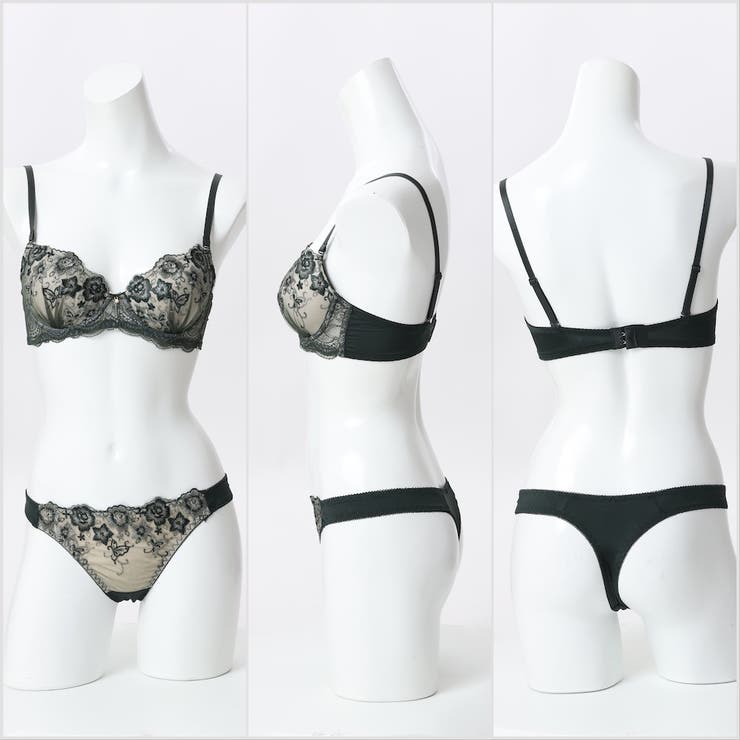 【EFカップ】パピヨンフルール ３/４モールドカップブラ＆ショーツ＋Tバック | palissee | 詳細画像6 