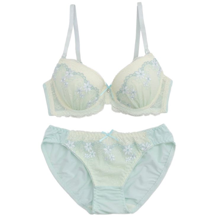 ミント | パステルシアーレース ３/４モールドカップブラ＆ショーツ | palissee