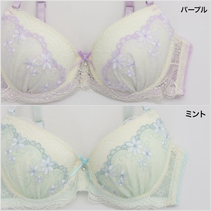 パステルシアーレース ３/４モールドカップブラ＆ショーツ | palissee | 詳細画像2 