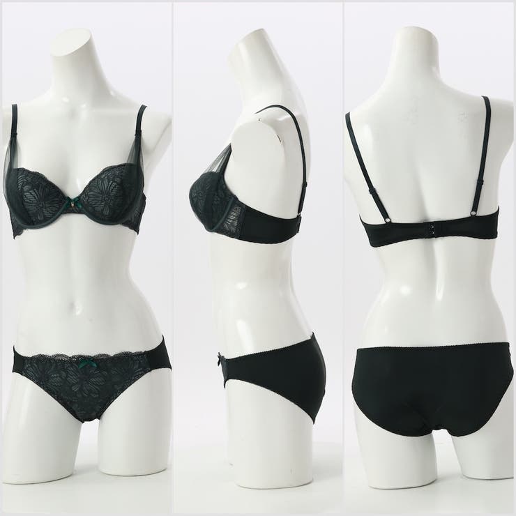 サイドチュールレース ３/４モールドカップブラ＆ショーツ＋Tバック | palissee | 詳細画像4 