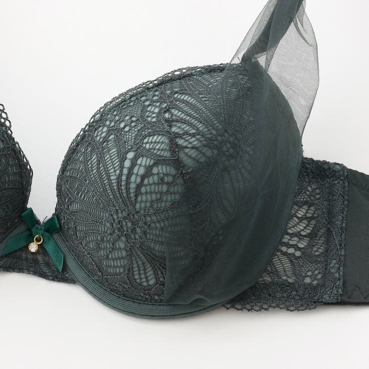 サイドチュールレース ３/４モールドカップブラ＆ショーツ＋Tバック | palissee | 詳細画像7 