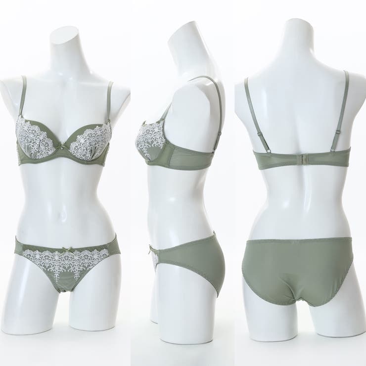 フェミニンアーチレース３/４モールドカップブラ＆ショーツ＋Tバック | palissee | 詳細画像4 