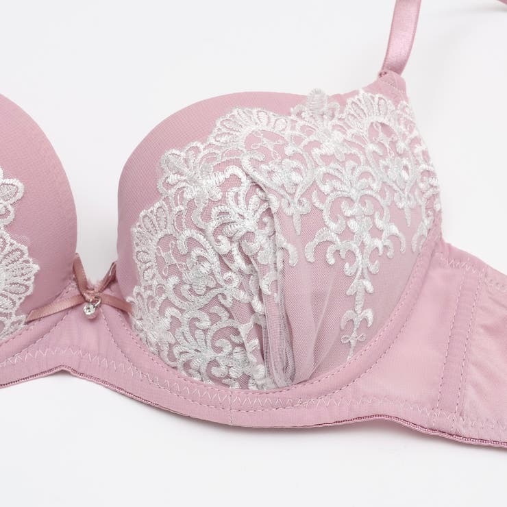 フェミニンアーチレース３/４モールドカップブラ＆ショーツ＋Tバック | palissee | 詳細画像6 