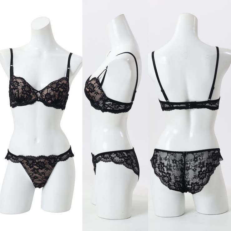 シアーレース３/４モールドカップブラ＆ショーツ | palissee | 詳細画像2 