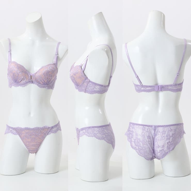 シアーレース３/４モールドカップブラ＆ショーツ | palissee | 詳細画像3 