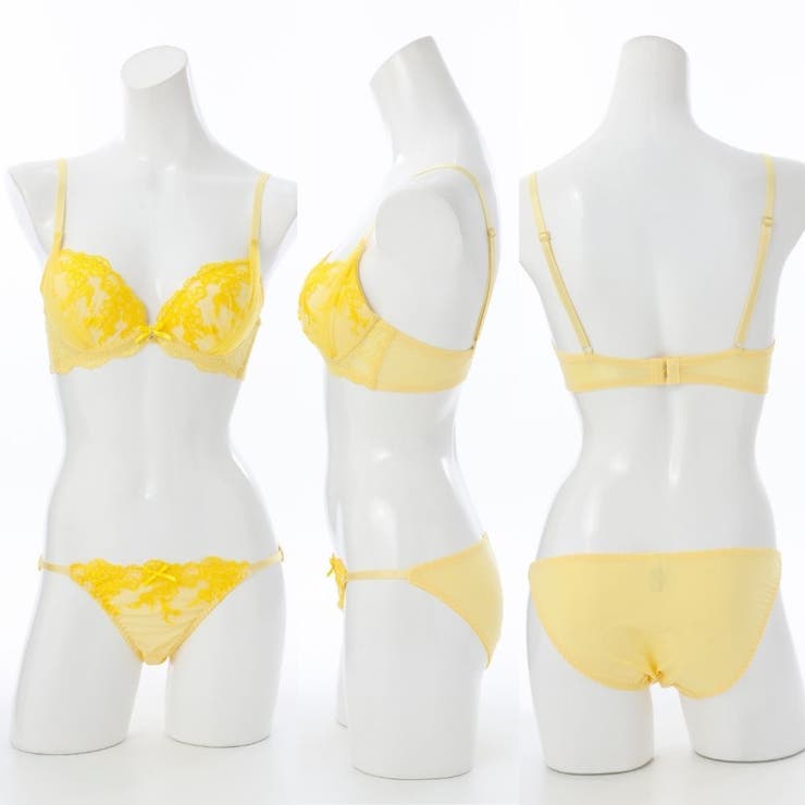 サイドチュールレーシー３/４モールドカップブラ＆ショーツ | palissee | 詳細画像4 