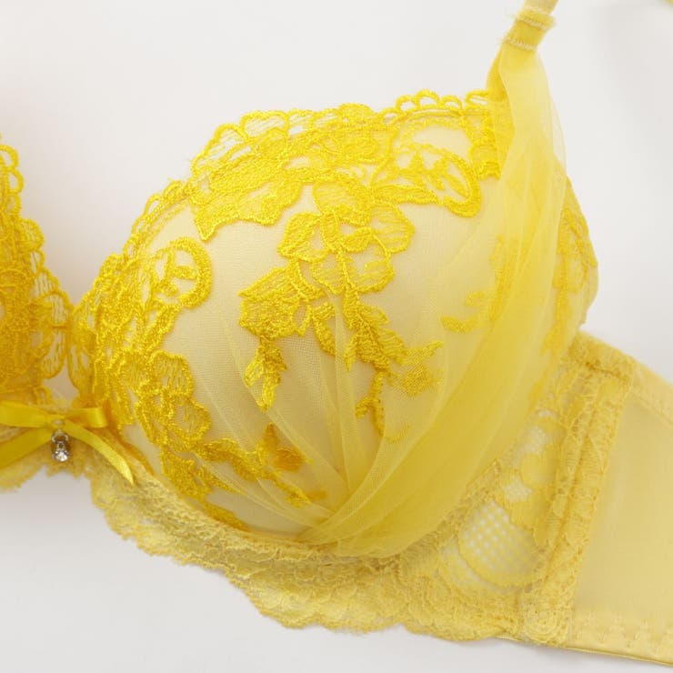 サイドチュールレーシー３/４モールドカップブラ＆ショーツ | palissee | 詳細画像6 