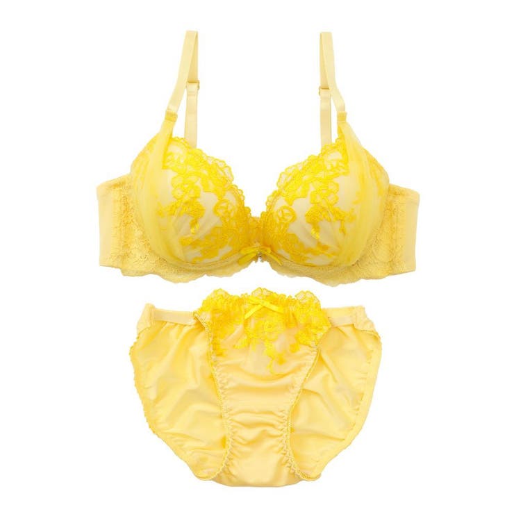 サイドチュールレーシー３/４モールドカップブラ＆ショーツ | palissee | 詳細画像10 