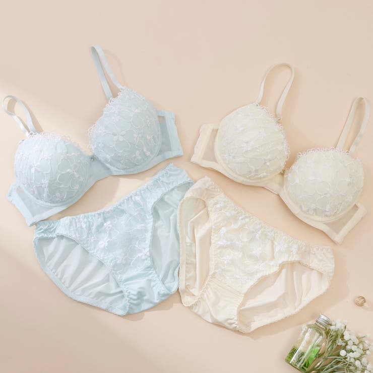 フラワーオーガンジー３/４モールドカップブラ＆ショーツ | palissee | 詳細画像11 