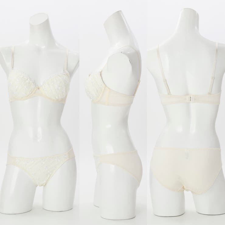 フラワーオーガンジー３/４モールドカップブラ＆ショーツ | palissee | 詳細画像2 