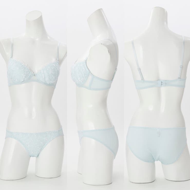 フラワーオーガンジー３/４モールドカップブラ＆ショーツ | palissee | 詳細画像3 