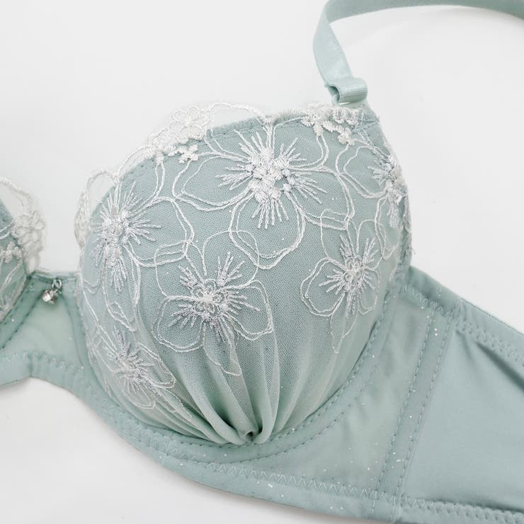 【EFカップ】シルバーラメフラワー３/４モールドカップブラ＆ショーツ | palissee | 詳細画像7 