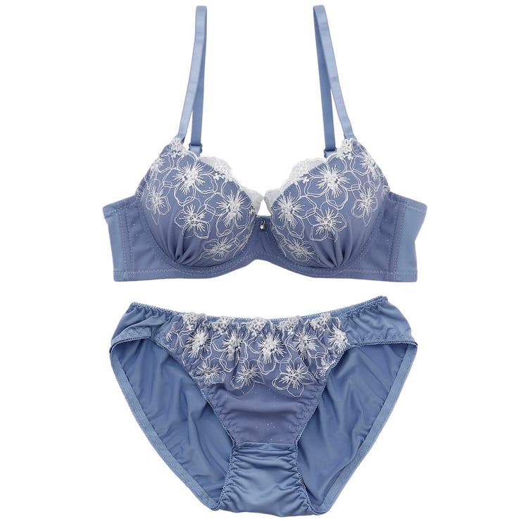 【EFカップ】シルバーラメフラワー３/４モールドカップブラ＆ショーツ | palissee | 詳細画像14 