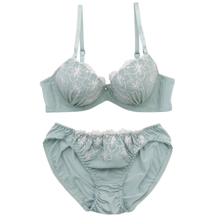 【EFカップ】シルバーラメフラワー３/４モールドカップブラ＆ショーツ | palissee | 詳細画像15 