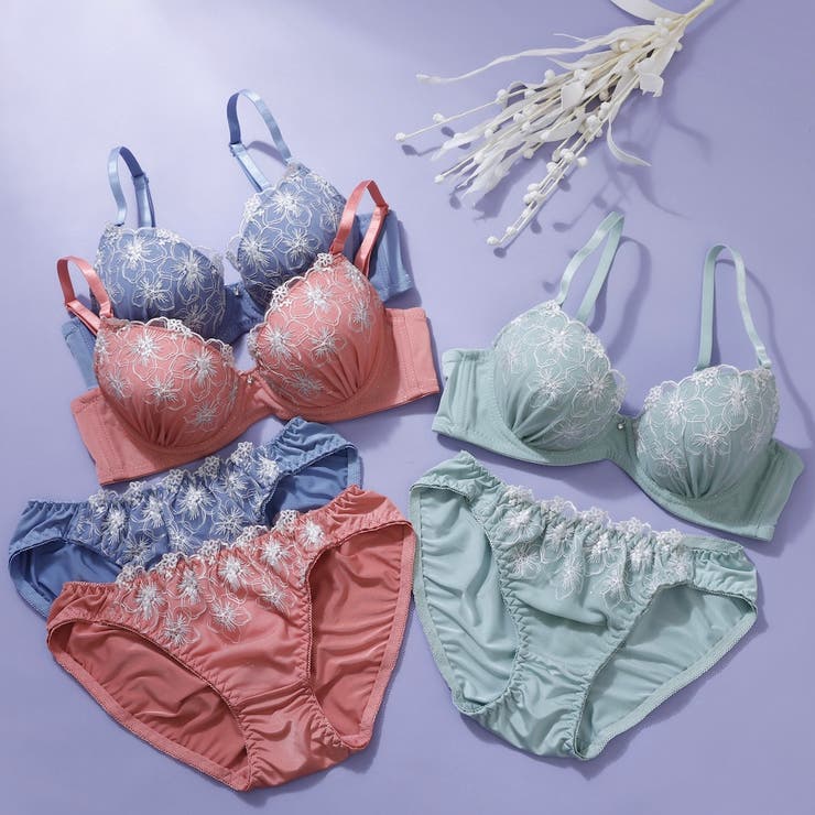 【EFカップ】シルバーラメフラワー３/４モールドカップブラ＆ショーツ | palissee | 詳細画像16 