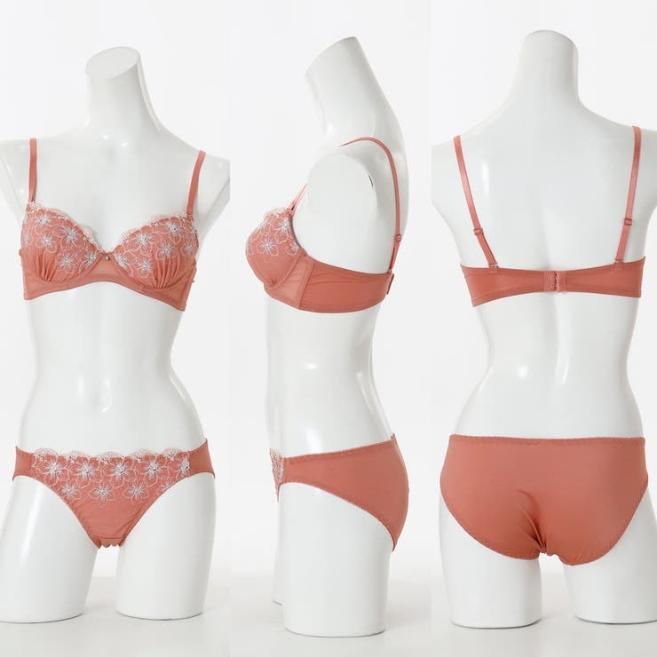 【EFカップ】シルバーラメフラワー３/４モールドカップブラ＆ショーツ | palissee | 詳細画像2 