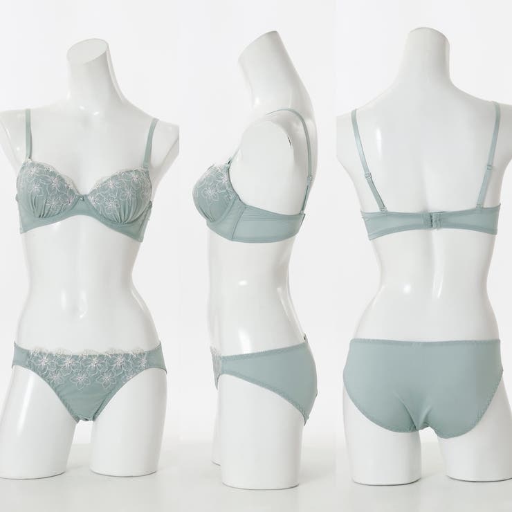 【EFカップ】シルバーラメフラワー３/４モールドカップブラ＆ショーツ | palissee | 詳細画像4 