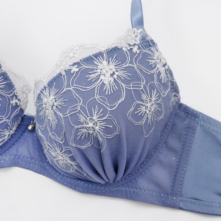 【EFカップ】シルバーラメフラワー３/４モールドカップブラ＆ショーツ | palissee | 詳細画像6 