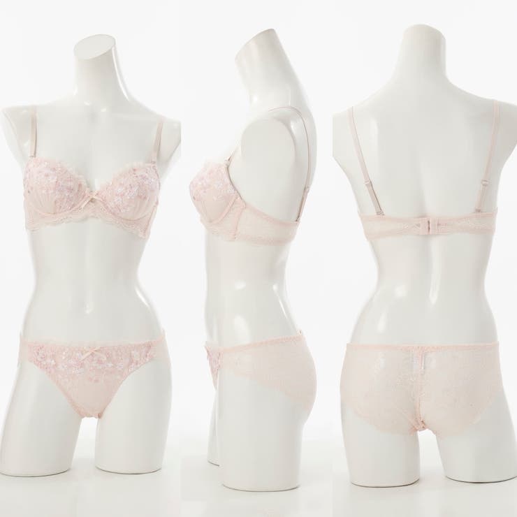 フラワーレース３/４モールドカップブラ＆ショーツ | palissee | 詳細画像2 