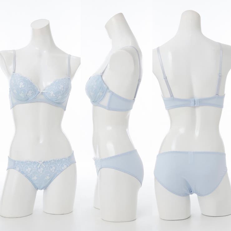 ガーリーハートレース３/４モールドカップブラ＆ショーツ  | palissee | 詳細画像3 