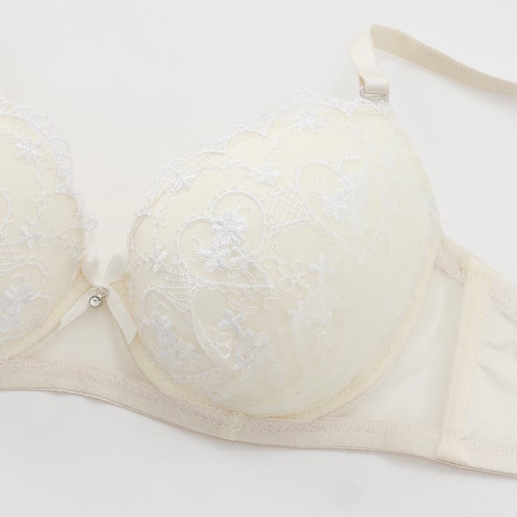 ガーリーハートレース３/４モールドカップブラ＆ショーツ  | palissee | 詳細画像4 