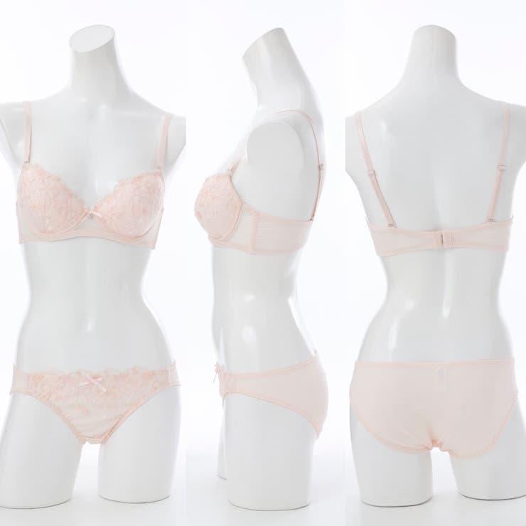 ガーリーリボンレース３/４モールドカップブラ＆ショーツ  | palissee | 詳細画像2 