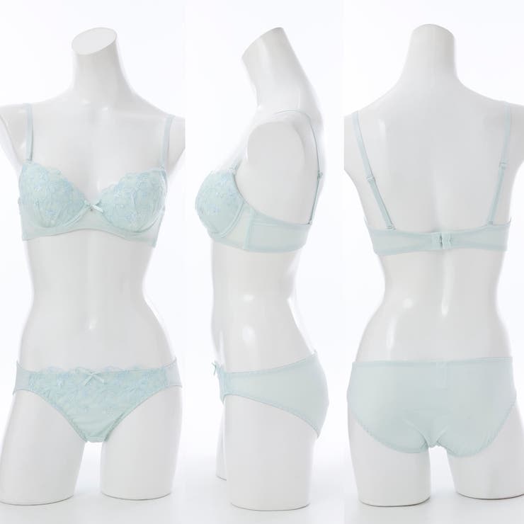 ガーリーリボンレース３/４モールドカップブラ＆ショーツ  | palissee | 詳細画像3 