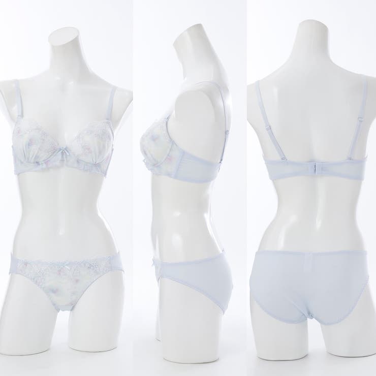 【EFカップ】フルーフシフォンフリル３/４モールドカップブラ＆ショーツ | palissee | 詳細画像2 