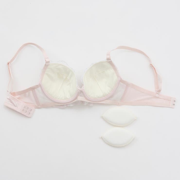 【EFカップ】フルーフシフォンフリル３/４モールドカップブラ＆ショーツ | palissee | 詳細画像6 