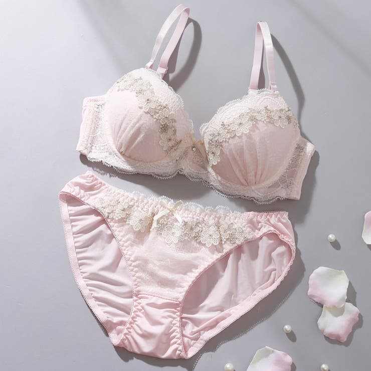 ピンク | ケミカルフラワー３/４モールドカップブラ＆ショーツ | palissee