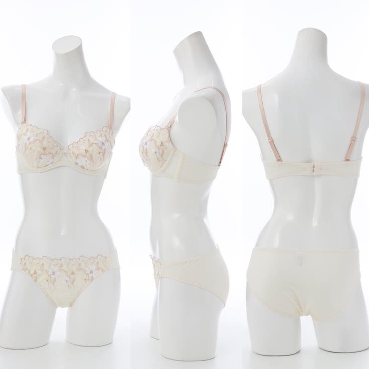 【EFカップ】フェミニンフラワー刺繍３/４モールドカップブラ＆ショーツ | palissee | 詳細画像4 