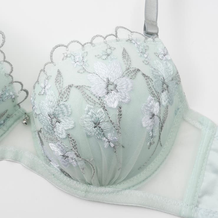 【EFカップ】フェミニンフラワー刺繍３/４モールドカップブラ＆ショーツ | palissee | 詳細画像7 