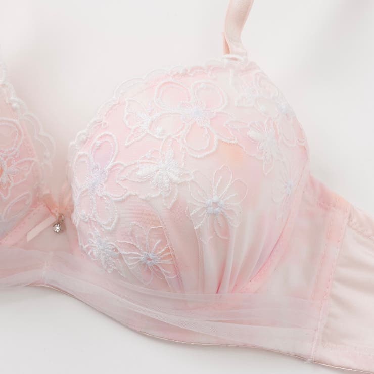 【EFカップ】パステルフラワープリント３/４モールドカップブラ＆ショーツ | palissee | 詳細画像6 