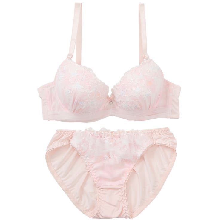 【EFカップ】パステルフラワープリント３/４モールドカップブラ＆ショーツ | palissee | 詳細画像15 